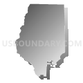 Menominee township, Menominee County, Michigan (Gray Gradient Fill with Shadow)