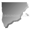 Bay de Noc township, Delta County, Michigan (Gray Gradient Fill with Shadow)