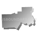Dearborn city, Wayne County, Michigan (Gray Gradient Fill with Shadow)