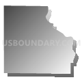 Thomas township, Saginaw County, Michigan (Gray Gradient Fill with Shadow)