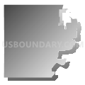 Henderson township, Sibley County, Minnesota (Gray Gradient Fill with Shadow)