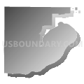 Minnewaska township, Pope County, Minnesota (Gray Gradient Fill with Shadow)