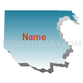 Ramsey city, Anoka County, Minnesota (Blue Gradient Fill with Shadow)