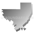 District 2, Marion County, Mississippi (Gray Gradient Fill with Shadow)