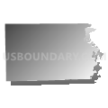 Jefferson township, Grundy County, Missouri (Gray Gradient Fill with Shadow)