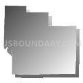 Jefferson township, Monroe County, Missouri (Gray Gradient Fill with Shadow)
