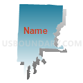 Cedar township, Cedar County, Missouri (Blue Gradient Fill with Shadow)