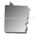 Linn township, Cedar County, Missouri (Gray Gradient Fill with Shadow)