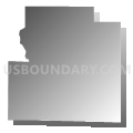 Byrd township, Cape Girardeau County, Missouri (Gray Gradient Fill with Shadow)