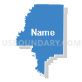 Union township, Dunklin County, Missouri (Solid Fill with Shadow)