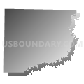 Coon Island township, Butler County, Missouri (Gray Gradient Fill with Shadow)