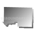 Linden township, Christian County, Missouri (Gray Gradient Fill with Shadow)