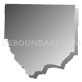 Auglaize township, Camden County, Missouri (Gray Gradient Fill with Shadow)