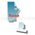 Gilmore I precinct, Sarpy County, Nebraska (Blue Gradient Fill with Shadow)