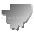 Dannebrog precinct, Howard County, Nebraska (Gray Gradient Fill with Shadow)