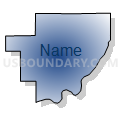Dannebrog precinct, Howard County, Nebraska (Radial Fill with Shadow)