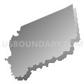 Long Hill township, Morris County, New Jersey (Gray Gradient Fill with Shadow)