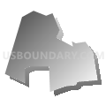 Woodbury Heights borough, Gloucester County, New Jersey (Gray Gradient Fill with Shadow)
