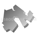 Medford Lakes borough, Burlington County, New Jersey (Gray Gradient Fill with Shadow)