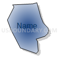 Glen Gardner borough, Hunterdon County, New Jersey (Radial Fill with Shadow)