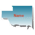 Santa Fe North CCD, Santa Fe County, New Mexico (Blue Gradient Fill with Shadow)