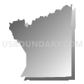 Ashford town, Cattaraugus County, New York (Gray Gradient Fill with Shadow)