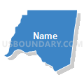 Arcadia township, Davidson County, North Carolina (Solid Fill with Shadow)
