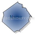 Upper Creek township, Burke County, North Carolina (Radial Fill with Shadow)