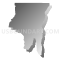 Seaboard township, Northampton County, North Carolina (Gray Gradient Fill with Shadow)