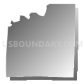 Woodsdale township, Person County, North Carolina (Gray Gradient Fill with Shadow)