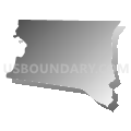 Reynoldson township, Gates County, North Carolina (Gray Gradient Fill with Shadow)