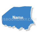 Township 2, Jonesboro, Lee County, North Carolina (Solid Fill with Shadow)