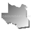 Fort Berthold UT, Dunn County, North Dakota (Gray Gradient Fill with Shadow)