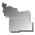 Halliday UT, Dunn County, North Dakota (Gray Gradient Fill with Shadow)