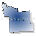 Halliday UT, Dunn County, North Dakota (Radial Fill with Shadow)
