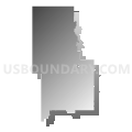 Killdeer UT, Dunn County, North Dakota (Gray Gradient Fill with Shadow)