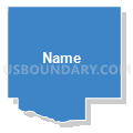 North Billings UT, Billings County, North Dakota (Solid Fill with Shadow)