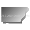Minnesota township, Burke County, North Dakota (Gray Gradient Fill with Shadow)