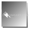 Kenmare township, Ward County, North Dakota (Gray Gradient Fill with Shadow)