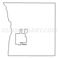 Bear Creek township, Dickey County, North Dakota (Light Gray Border)