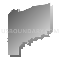 Ashtabula township, Ashtabula County, Ohio (Gray Gradient Fill with Shadow)