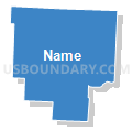Adams township, Washington County, Ohio (Solid Fill with Shadow)