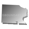 Muskingum township, Muskingum County, Ohio (Gray Gradient Fill with Shadow)