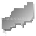 North Olmsted city, Cuyahoga County, Ohio (Gray Gradient Fill with Shadow)