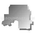 Bedford city, Cuyahoga County, Ohio (Gray Gradient Fill with Shadow)