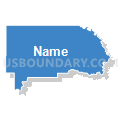 North Marshall CCD, Marshall County, Oklahoma (Solid Fill with Shadow)