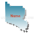 Seminole South CCD, Seminole County, Oklahoma (Blue Gradient Fill with Shadow)