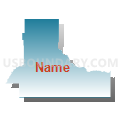 Guymon CCD, Texas County, Oklahoma (Blue Gradient Fill with Shadow)