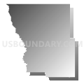 Hobart CCD, Kiowa County, Oklahoma (Gray Gradient Fill with Shadow)