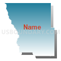 Hobart CCD, Kiowa County, Oklahoma (Blue Gradient Fill with Shadow)